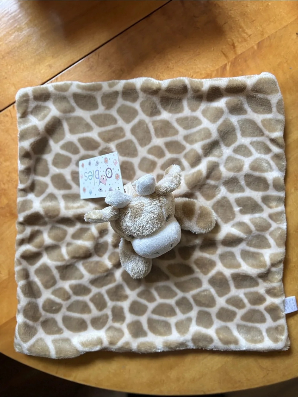 Oobles Giraffe Lovey Plush Security Blanket‎ Baby Rattle Toy DANBAR NWT